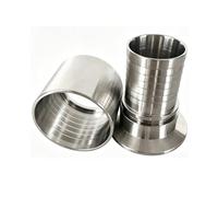 Stainless Steel Brew Beer Barb Snap Joint, 304 SS Hydraulic Adapter 38mm Hose Barb to K50.5/K64mm Clamp, Acid & Corrosion Resistant(K50.5mm-47mm-64mm)