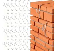 Stainless Steel Brick Hooks 24-Pack for Outdoor Use, Fits Brick Gaps, No Drilling Required, Rust Resistant with Support for Various Decorations