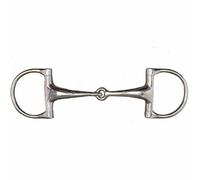 Stainless steel broken Verdun snaffle bit with large barrels Tattini