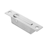 Stainless Steel Brushed Silver Pocket Door Pull Handle Flush Mount | Fully Recessed Design, Pop up Hidden Pull Mechanism, Countersunk Screw Holes, for Sliding Barn Doors