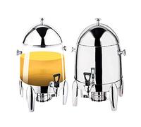 Stainless Steel Bucket， 2 Pack Stainless Steel Hot Beverage Dispenser Heavy-Duty Chafer Coffee Urn with Fuel Holders and Leak Free Faucet for Restaurants, Buffets, 12L Large Capacity