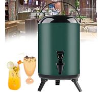 Stainless Steel Bucket， Commercial Insulated Beverage Dispenser, Stainless Steel Milk Tea Insulation Bucket, Coffee Urn Insulated Container Large Capacity(C,8L)