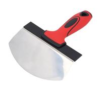 Stainless Steel Bucket Scoop 6 Inch Arc Shaped Wall Paint Plaster Shovel Construction Tool for Masonry Drywall Mud Spreading Durable Lightweight Easy to Clean