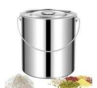 Stainless Steel Bucket | Stainless Steel with Lid,Large Metal Buckets Water Pail - for Soup Milk Water Rice Flour Cereal Cat Dry Food Kitchen Accessories Home Apartment