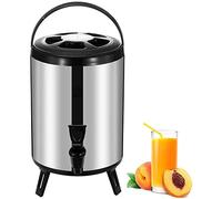 Stainless Steel Bucket， Urn Boiler Hot and Cold Water Dispenser with Faucet, Tea Hot Water Bottle, Insulated Beverage Dispenser(6L)