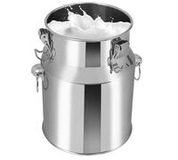 Stainless Steel Bucket with Lid for Liquid Storage, Leak-Proof and Durable, Ideal for Home and Farm Use