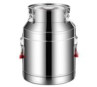 Stainless Steel Bucket with Lid, Heavy Duty Milk Jug, Multi-Purpose Liquid Storage Container, Leak-Proof Seal, Ideal for Transporting and Storing Liquids