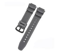 Stainless Steel Buckle 18mm Replacement Band | Rubber Strap Compatible With Casio AE-1200WH AQ-S810W MRW-200H