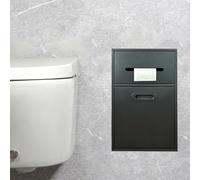 Stainless Steel Builtin Trash Can with Removable Door for Bathroom & Shower Customizable Next to Toilet Ideal for Parks & Public Restrooms White23x67cm/9x26in