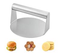 Stainless Steel Burger Press, Heavy-Duty 5.5 Inch SMA-sh Burger Press, Round Hamburger Patty Maker Mold, Perfect for Flat Top Griddle Grill Cooking, Steak, Paninis, Flatbreads and Sandwiches