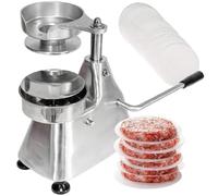 Stainless Steel Burger Press - Includes 500 Patty Papers for Perfectly Shaped Hamburgers, Ideal for Home and Commercial Use