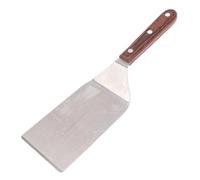 Stainless Steel Burger Spatula, Wood Handle Beveled Edges Pancake Flipper Egg Turner Grilling Spatula for Fish, Cake, Burger