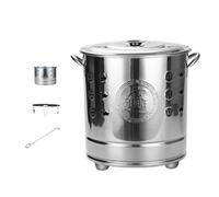 Stainless Steel Burn Barrel for Outdoor Use - Medium Incinerator for Paper, Leaves, Trash, and Wood - Backyard Bonfire Garden Furnace, Durable Silver Burn Bin
