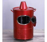 Stainless Steel Burn Barrel, Outdoor Incinerator Drum, Safe Fire Pit Bin for Wood, Paper, Leaf Trash - Perfect for Decks and Balconies