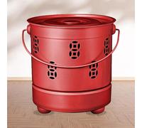 Stainless Steel Burn Barrel with Carry Handle - Incinerator Fire Pit for Burning Ancestor Money, Debris, Wood, Trash, and Leaves