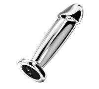 Stainless Steel Butt Plug - The Intruder Anal Vibrator by AlphaMale