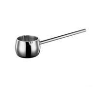 Stainless Steel Butter Warmer, Long Handle Saucepan with Dual Pour Spouts, Tri-Ply Construction for Even Heating, for Small Batch Cooking in Home Kitchens