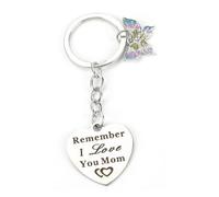 Stainless Steel Butterfly Keychain,A Thoughtful Gift for Mum on Mother's Day, Perfect for Mum,Ideal for Birthdays,Cute Keyring for Women,Personalised Keyring,Butterfly Gifts,Butterfly Gifts for Women