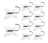Stainless Steel Butterfly Wall Hooks for Towels Bags Keys and Lanyards | Silver Finish, Elegant Decorative Design, Compact Footprint, Versatile Household Storage for Bedrooms, Offices and Apartments