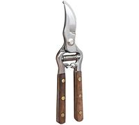 Stainless steel bypass pruning shears, gear pruning shears with wooden handles for pruning new buds and old branches of small and medium-sized potted plants
