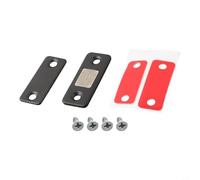 Stainless Steel Cabinet Catch Latch for Ultra-Thin Doors - Strong Magnetic Cupboard Closer with Two-Way Mounting, Suitable for Draw(Black)