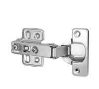 Stainless Steel Cabinet Door Hinges Soft Close Hidden Hinge No Hydraulic Damper Buffer Door Cupboard Hinge with Screws(2PCS)