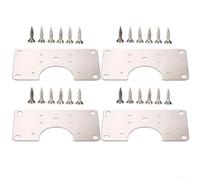Stainless Steel Cabinet Hinge Repair Plate, 4-Pack or 10-Pack, Upgraded Hole Design for Fit, Thick 0.8mm Fixing Board, Compatible with Most Kitchen & Furniture Cabinet Doors(4pcs)