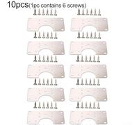 Stainless Steel Cabinet Hinge Repair Plate, 4-Pack or 10-Pack, Upgraded Hole Design for Fit, Thick 0.8mm Fixing Board, Compatible with Most Kitchen & Furniture Cabinet Doors(10pcs)
