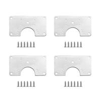 Stainless Steel Cabinet Hinge Repair Plate, Heavy Duty Door Fixing Bracket for Kitchen Cupboard Drawer Furniture, Rust Resistant Silver Metal Patch with Screws, 90x90mm or 50x90mm Size