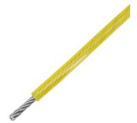 Stainless Steel Cable 304 328FT Vinyl Coated Yellow Wire 5/64in (2mm) Diameter Ideal for Hanging String Lights Clothes Photos & More.