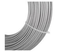 Stainless Steel Cable 4mm 7x7, Silver Coated Wire Rope for Construction, Railings, Stairs, and Decks - 95M/331.7Ft Heavy-Duty Metallica Line