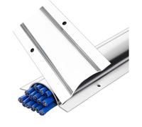 Stainless Steel Cable Protector Floor Cover, Half Round Cable Trunking Raceway For Wire Support, Decorative Invisible Trough For Prevent Pets Chewing(W 100mm/3.9in,3 pcs)
