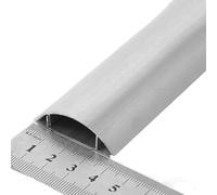 Stainless Steel Cable Raceway, Cable Trunking Kit, Corner Wire Hider,Aluminium Cable Duct,Half Round Self-Adhesive Cable Management For Home Office(4#)