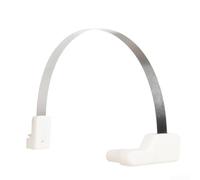 Stainless Steel Cable Support Clamp for 3D Printers - 21.5 x 4.8 cm Cable Harness Bracket with Silicone Sleeve, Prevents Sag & Friction, Easy 2-Step Installation, White