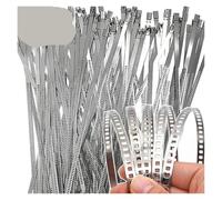 Stainless Steel Cable Tie Stainless Steel Cables Ties Self Locking Heavy Duty Multi-Purpose Garden Wooden Stake Fastening Tie Home Storage Supplies(5x250mm,10pcs)