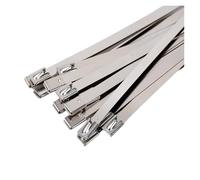 Stainless Steel Cable Ties 10 20 50 100 Pcs 7.9mm 0.31 inch Ball self Locking 304 Stainless Steel Cable Ties Exhaust Wrap Coated Locking Metal Zip-Exhaust(200PCS,7.9x800mm)