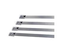 Stainless Steel Cable Ties 100Pcs 304#Stainless Steel Cable Ties 4.6mm Heavy Duty Self-Locking Zip Tie Multi-Purpose Metal Exhaust Wrap Locking(4.6x250mm)