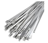 Stainless Steel Cable Ties 100PCS/LOT Width 7.9mm*150/200/250/300/350/400/450/500/550/600/700MM 304 Stainless Steel Zip Cable Ties Locking Tie Wrap Stainless Steel Metal Cable Tie(T7.9X200mm)