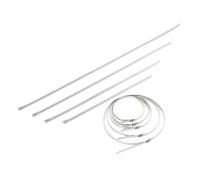 Stainless Steel Cable Ties 10Pcs 10mm Stainless Steel Metal Cable Ties Exhaust Wrap Coated Locking Zip-Exhaust Multifunctional Tie Stainless Steel Metal Cable Tie(50pcs,10x1000mm)