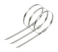 Stainless Steel Cable Ties 10pcs 4.6mm 4.6 * 100/150/200/250/300/350/400/450/500mm self-Locking 304 Stainless Steel Cable Ties Metal Cable tie(4.6x450mm 10pcs)