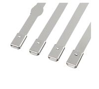 Stainless Steel Cable Ties 10pcs Stainless Steel Cable Twist Tie Multi-Purpose Locking Metal 10mm Lock Zip-Exhaust Wrap Coated Stainless Steel Metal Cable Tie(20pcs,10x1000mm)