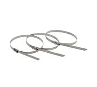 Stainless Steel Cable Ties 50pcs Stainless Steel Cable Twist Tie Multi-Purpose Locking Cable Metal Tie 8mm Lock Metal Zip-Exhaust Wrap Coated Cable Tie(8mmx350mm)