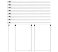 Stainless Steel Cable Ties - Heavy Duty 304 Stainless Steel | Metal Self-Locking Cable Ties with Ball Cap for Industrial Automotive Farms, UV Resistant