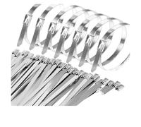 Stainless Steel Cable Ties Stainless Steel Cable Ties Metal Self Locking Fastening Rings Heavy Duty Cables Zip Tie Strap Exhaust Wrap Organizer Stainless Steel Metal Cable Tie(4.6x150mm,40PCS)