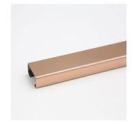 Stainless Steel Cable Trunking,Floor Cord Covers, 1m Protector, Square Wire Hider Cover,Self-Adhesive(Rose gold,15x10mm)