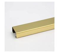Stainless Steel Cable Trunking,Floor Cord Covers, 1m Protector, Square Wire Hider Cover,Self-Adhesive(Golden,15x10mm)