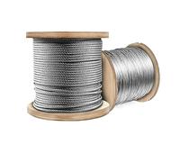 Stainless Steel Cable Wire, 304 Stainless Steel PVC Coated Wire Rope 0.3-8mm Diameter 2-100 Meters(1mm,5 Meter)