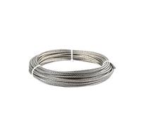 Stainless Steel Cable Wire, 304 Stainless Steel Wire Rope Cable 0.8-4mm Diameter 7x7 7x19 Silver(5 Meters,3mm-7X19)