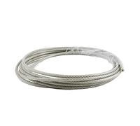 Stainless Steel Cable Wire, 7X7/7X19 304 Stainless Steel Wire Rope Transparent PVC Coated 10m 0.8-10mm 5 Crimping Loops(1.5mm)