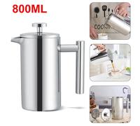 Stainless Steel Cafetiere French Press Filter Tea Coffee Plunger 800ml